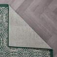 thumbnail image 4 of World Rug Gallery Transitional Floral Circles Textured Flat Weave Indoor/Outdoor Area Rug - GREEN 5' X 7', 4 of 9