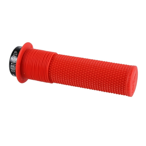 DMR DeathGrip Flanged Grips - Thick, Lock-On, Red