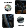 thumbnail image 3 of LNKOO Microfiber Leather Steering Wheel Cover Breathable Auto Car Steering Wheel Cover for Men Women Universal Car Truck SUV 15 Inches, 3 of 6