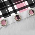 thumbnail image 4 of Homewish Check Geometric Blackout Curtains Set of 2 (52x84 Each),Modern Geometric Pattern Window Curtains,Pink Black Curtains and Drapes For Boys Teens,Ultra Soft Home Decor, 4 of 6