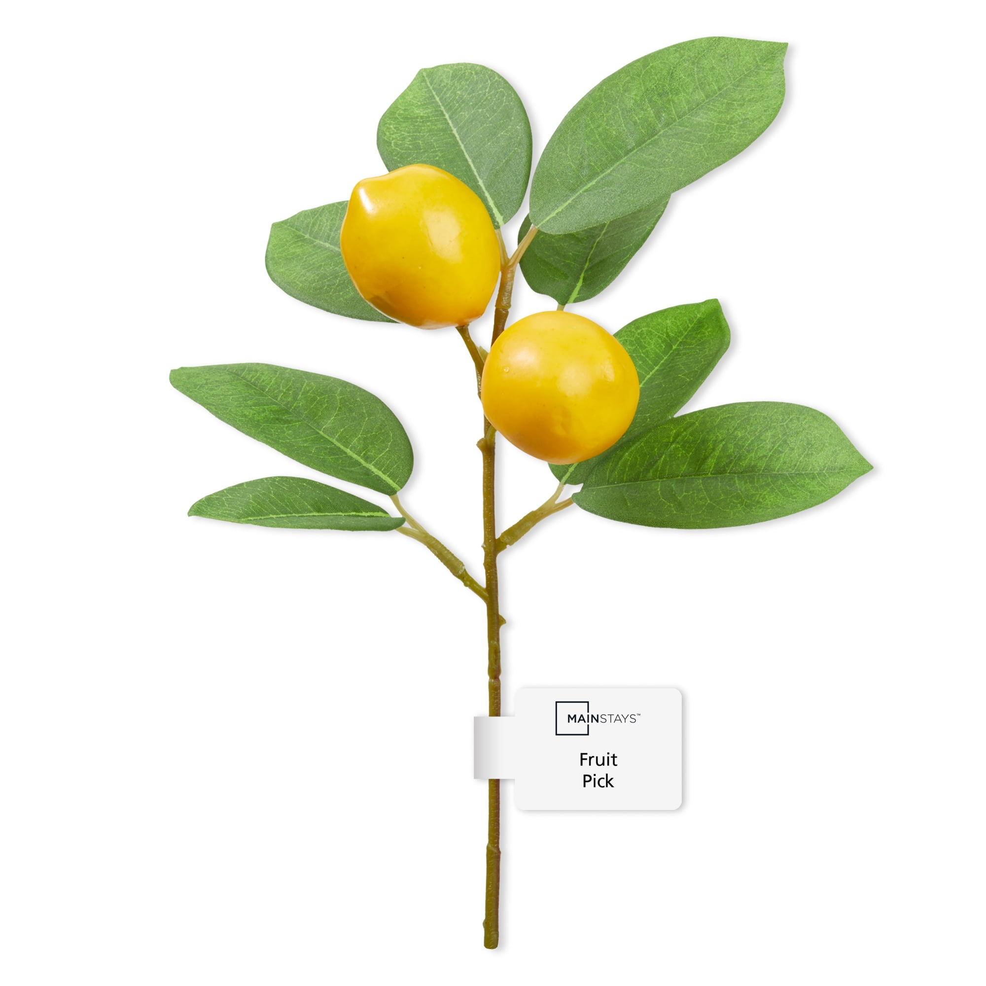 Mainstays Artificial Mini Fruit Pick 6.25 Inch x 9.8 Inch Lemon