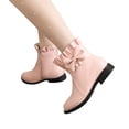 thumbnail image 4 of LSLJS Bottines Courtes pour Femmes, Mode, Nœud, Couleur Unie, Plates, Bout Rond, Talon, Bottines et Bottillons pour Femmes, Bottes pour Femmes, 4 of 9