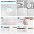 thumbnail image 5 of No Hook Shower Curtain, Light Gray Striped Shower Curtains for Bathroom with See Through Top Window, Modern Minimalist Stripe Lines Grey Waterproof & Washable Bath Curtain 66"x72", 5 of 9
