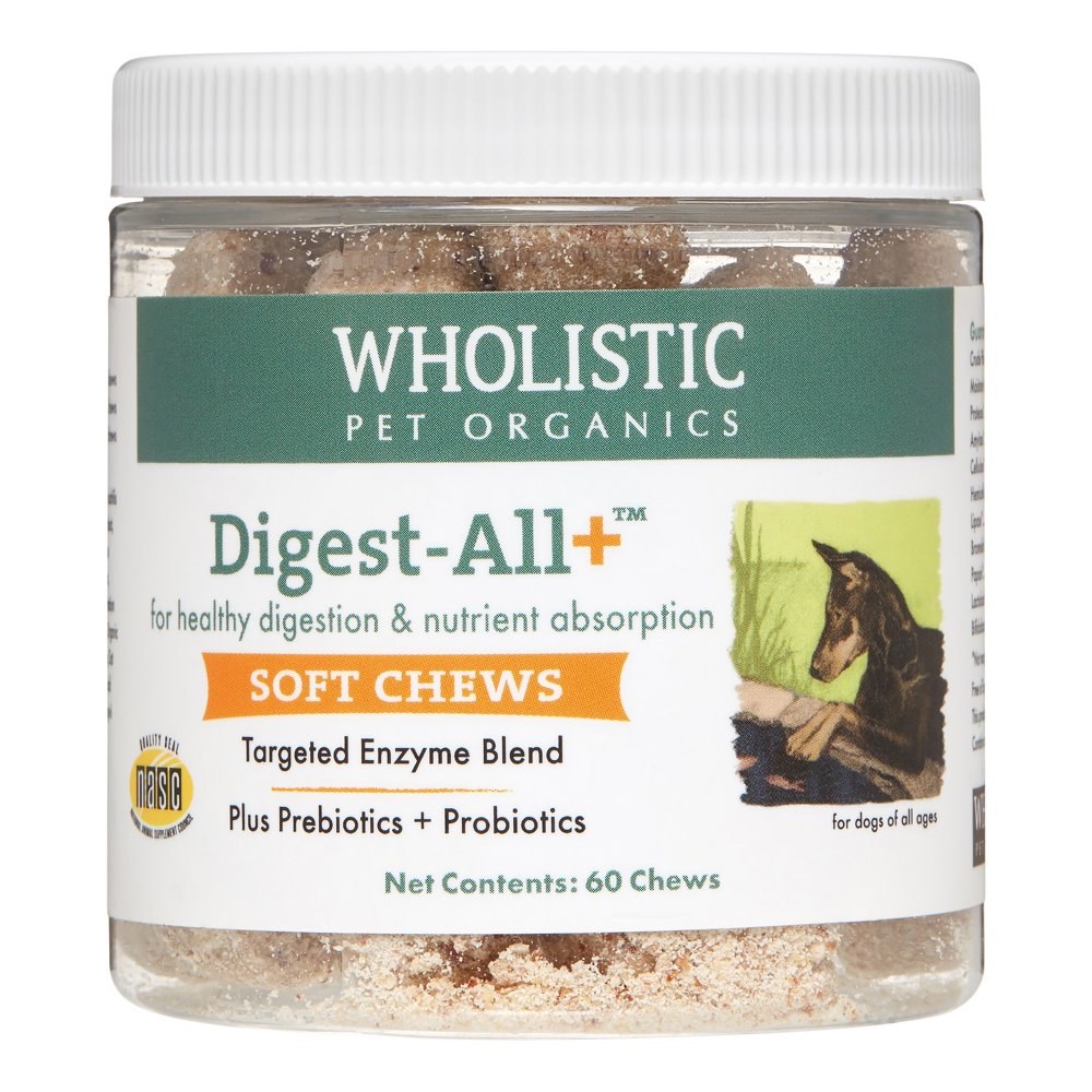Wholistic Pet Organics Digest All Plus Digestion Support Dog Supplement, 60 Ct