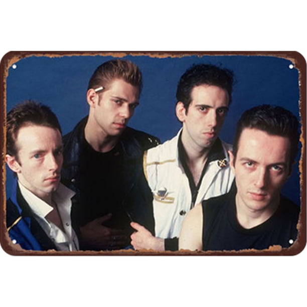 Placa Metal Vintage The Clash Band Barra Pintura Hierro Rectangular 30x20cm