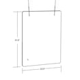 thumbnail image 3 of 23.5" x 31.5" Hanging Adjustable Cashier Shield, Plexiglass Protective Panel, Splash Guard, 0.100" thick Acrylic Protective Barrier -Vertical/Horizontal, 2-Pack, 3 of 7