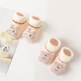 thumbnail image 1 of Calcetines antideslizantes para niños pequeños, 2 pares con agarre para niños, niñas, bebés, calcetines de algodón antideslizantes para niños, adecuados para 6-12 meses, 1 of 4