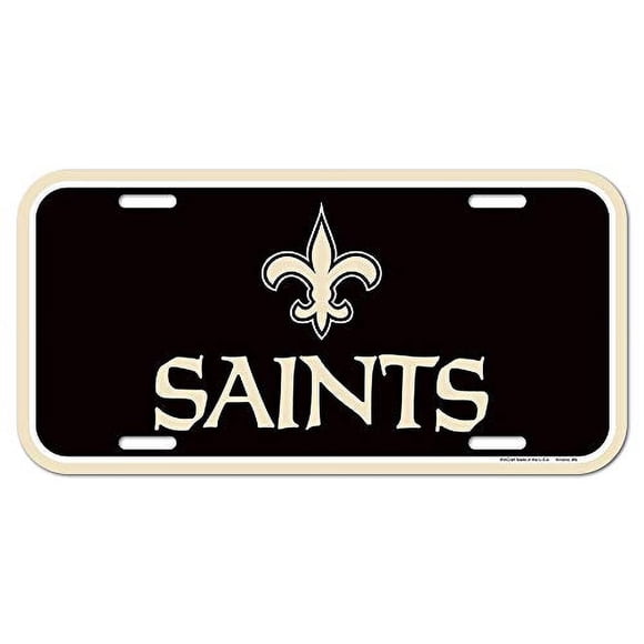 Placa de matrícula de los New Orleans Saints de la NFL de WinCraft, color del equipo, una talla