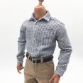 thumbnail image 2 of Ropa acción 1/6, gris, cinturón y de jeans , conjunto completo de accesorios para masculinas p Yotijar Figura de acción masculina camisa a cuadros, 2 of 10