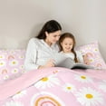 thumbnail image 5 of Homewish Cute Rainbow Full Size Comforter Sets 3-Piece for Teens Boys Girls,Cartoon Groovy Floral Daisy Bedding Comforter Set,Kawaii Flowers Lightweight Bedding Sets,Super Cozy Room Decor, 5 of 8