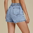 thumbnail image 7 of ZGRBOU Jean Skorts for Woman High Waisted Pull On Casual Stretch Denim Skirt with Shorts Trendy Asymmetrical Wrap Skort, 7 of 7