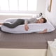 thumbnail image 5 of Funda de almohada corporal, almohada de embarazo, funda de almohada de algodón en forma de U intercambiable para almohada corporal de embarazo, lavable, 70 x 130 cm, 5 of 5