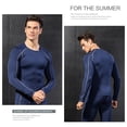 thumbnail image 4 of TOPTIE Chemise de Compression Ajustée à Manches Longues pour Hommes, Couche de Base Cool Dry pour Hommes-Noir-S, 4 of 6