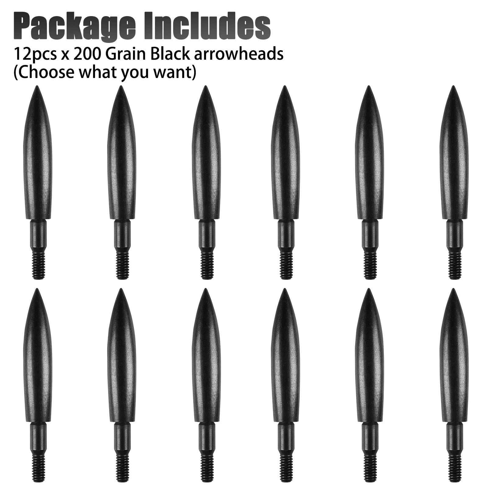 5/16 Inch Arrow Tips Ykyjch 12-Pack 75 Grain Field Points – High ...