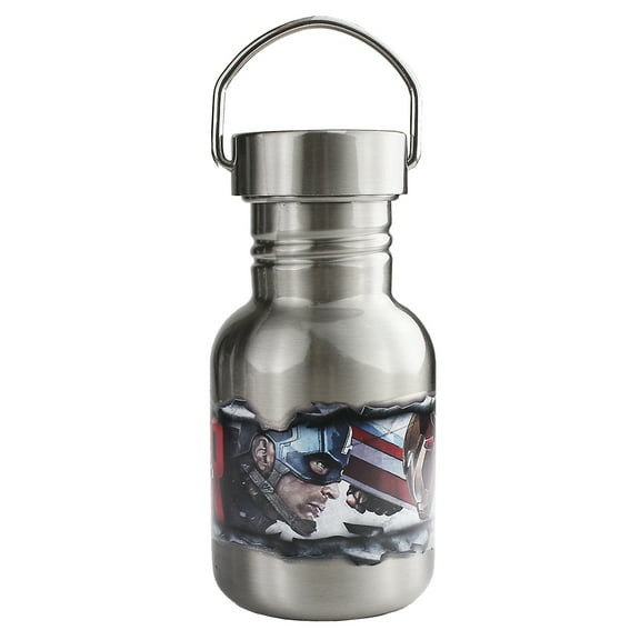 Disney Store Boys Captain America Civil War Stainless Steel Canteen Water Bottle 12oz