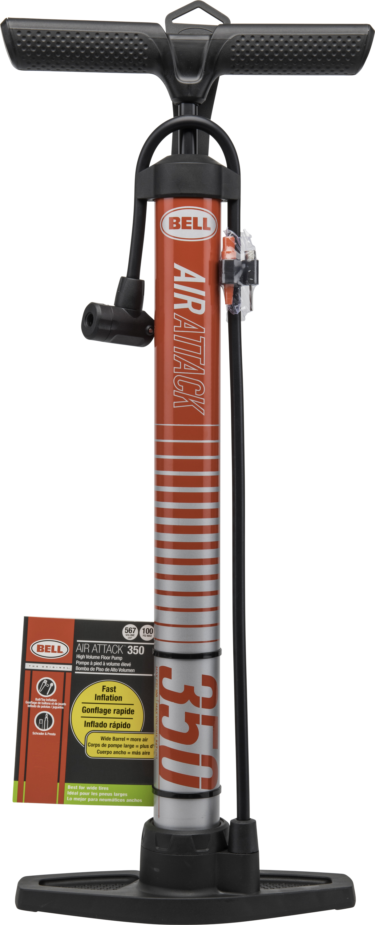 Bell Sports Air Attack 350 High-Volume Bicycle Floor Pump photo 6