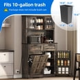 thumbnail image 4 of Dextrus Kitchen Pantry Cabinet Fits 10-gal Trash Can, Storage Cabinet with Doors & Drawers, Rustic Oak, 4 of 9