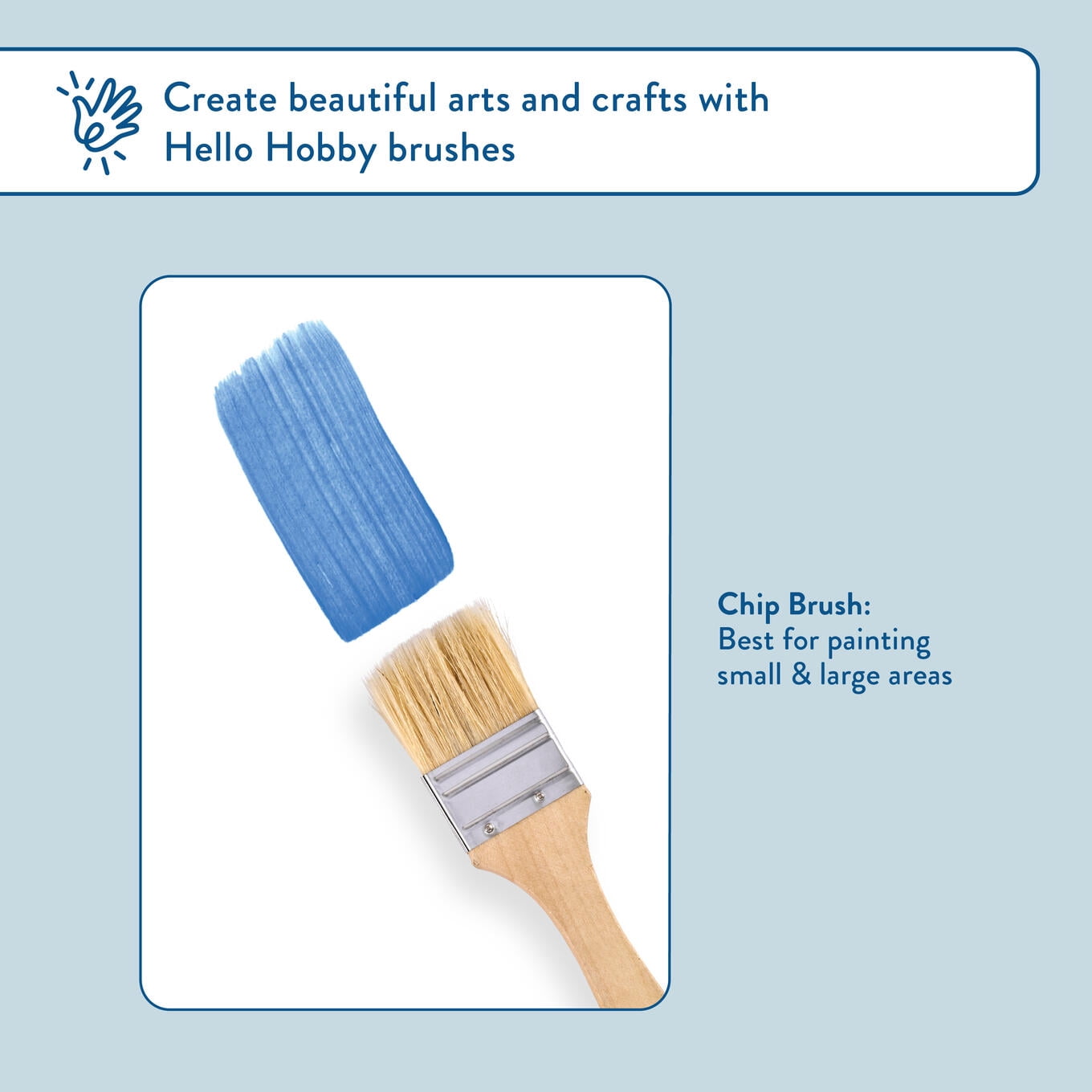 Hello Hobby 3 Piece Natural Chip Brush Set
