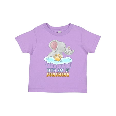 

Inktastic Titi s Ray of Sunshine Cute Elephants Rainclouds and Sun Gift Toddler Boy or Toddler Girl T-Shirt