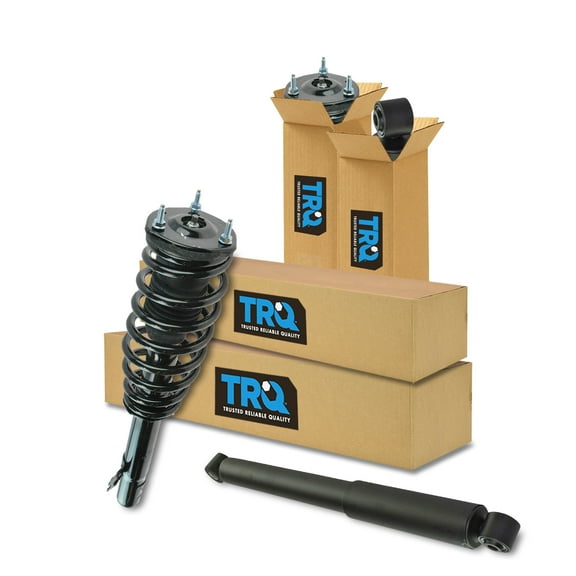 TRQ Front and Rear Complete Strut Assembly & Shock Absorber Kit Complete Strut & Coil Spring Assembly Fits Select 2009-2013 Mazda 6