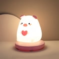 thumbnail image 1 of 1piece Cute Piggy Tiger Rabbit Panda Shape Usb Silicone Children Sleep Night Light Rechargeable Bedroom Bedside Atmosphere Light Gift For Student Boys And Girls, 1 of 4