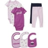 Carters Newborn Girls' 8pc Creeper, Pant and Bib Set