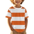 thumbnail image 6 of Ruyang Kids Girls Striped T Shirts Round Neck Loose Fit Short Sleeve Summer Casual Lightweight Outdoor Athletic Tee Tops, 6 of 7