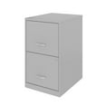 thumbnail image 2 of Space Solutions 18 inch 2 Drawer Metal File Cabinet, Arctic Silver, 2 of 4