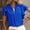 Blue women v neck blouse a1, variant on Women V Neck Short Sleeve Blouse Ruffle Hem Casual Tops Solid Color Basic Shirts Summer Travel Outfit, Black S
