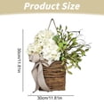 thumbnail image 3 of WMGHA Hydrangea Door Hanger Basket Wreath - Farmhouse Spring Wreath with Wildflowers, Mother's Day Decor, Artificial Rattan Hanging Basket for Porch, Wall, Home Decor, 3 of 8