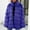 A Blue, variant on Womens Coats Outerwear Winter Plus Size Long Sleeve Solid Thermal Faux-Fur Hot Pink Outerwear Size 3XL