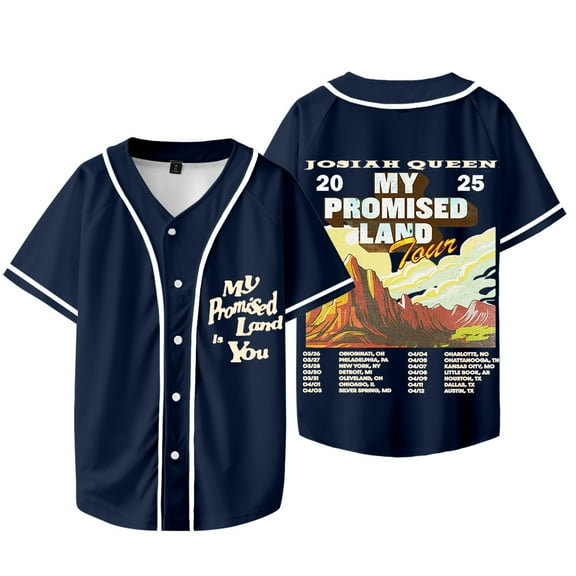 Josiah Queen My Promised Land Tour 2025 Merch Baseball Jacket Tee Unisex Vneck Short Sleeve T-Shirts