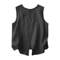 thumbnail image 4 of Soyumi Womens Tank Tops, Loose Fit Summer Sleeveless Tops Casual Flowy Going Out Trendy Keyhole Neck High Waist Beach Vacation Outfits 2026, Black, 4 of 4