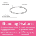 thumbnail image 3 of Cate & Chloe Joelle 18k White Gold Plated Tennis Bracelet with Simulated Diamond Crystals for Women, 3 of 7