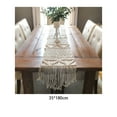 thumbnail image 1 of Ruiboury Macrame Table Runner Multipurpose Made With Cotton Rope Wide Application 35*180cm, 1 of 6