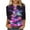 1-purple christmas shirts for women, variant on UPPADA Womens Merry Christmas 3/4 Sleeve Shirt Christmas Tree Print Blouses Great Gifts Winter Holiday Top Christmas Matching Outfit blusas mangas 3/4 para mujer casual Purple,L