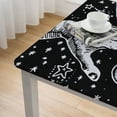 thumbnail image 4 of HAOXIT Square Tablecloth Hand Tablecloth Fate Symbols Table Cloth for Dining Tables, Parties, Wedding and Banquet Decoration 46*46, 4 of 7