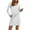 #204-White, variant on Taylonsss Womens Casual Dress Long Sleeve V Neck Solid Color Drawstring Waist Midi Dress with Pockets Relaxed Fit