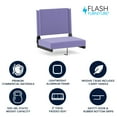 thumbnail image 2 of Flash Furniture Grandstand Comfort Seats by Flash - 500 lb. Rated Lightweight Stadium Chair with Handle & Ultra-Padded Seat, Purple, 2 of 14