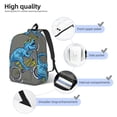 thumbnail image 5 of Balery Fun Riding Dinosaur Vintage Canvas Backpack for Men and Women - Large Capacity, Durable Travel Laptop Bag for School, Work, Hiking, and Outdoor Activities, 5 of 7