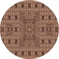 thumbnail image 1 of Ahgly Company Tapis d'Intérieur Ronds Lavables à la Machine de Style Transitionnel Orange Lever de Soleil, 6 Pieds Rond, 1 of 7