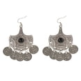 thumbnail image 1 of 1 pendientes bohemios pendientes de aleación de de gota novia gótico plateado, 1 of 6