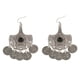 thumbnail image 3 of Par de aretes colgantes bohemios perfecl Plata antigua, 3 of 6