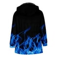 thumbnail image 5 of DDAPJ pyju Plus Size Zip Up Hoodie Coat for Men 2023 Trendy,Big and Tall Fleece Lined Warm Winter Coats Flame Print Casual Sweatshirt Jackets Draped Windbreaker Jacket with Pockets, 5 of 6