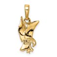 thumbnail image 4 of 14k Yellow Gold Eagle Landing Pendant Charm, 4 of 4