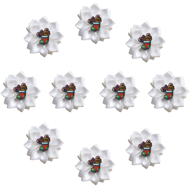 Lazo de pelo de perro cachorro de Navidad para mascotas con banda de goma lazo curvo pétalo flor vacaciones perro accesorios combinación regalo Adepaton CPB-DE-LYY2140-4