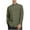 Army Green, variant on Men's Cotton-Linen Button-Down Shirt Stand Collar Breathable Long Sleeve Shirt with Side Slits, Casual Office Wear,XL,Beige