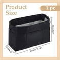 thumbnail image 2 of Nylon Handbag Organizer Insert Tote Bag Organizer Insert Multi-Pocket Bag Organizer Inside Large Bag Divider Zipper Insert Bag Liner Storage Travel Bag in Bag 14.76x4.72x7.87 inch Black for DIY Black, 2 of 9