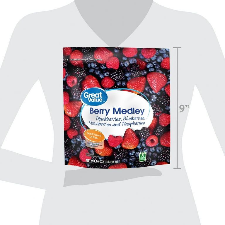 Great Value Frozen Whole Berry Oz Medley, 16