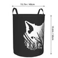 thumbnail image 6 of DouZhe Waterproof Collapsible Large Laundry Baskets, Animal Fox Wolf Forest Prints Circular Hamper with Handles, 6 of 7